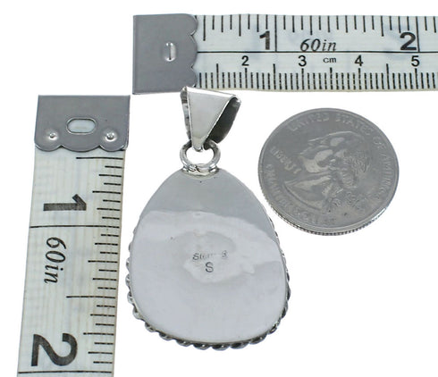 Navajo Native American Turquoise Sterling Silver Pendant SN20063